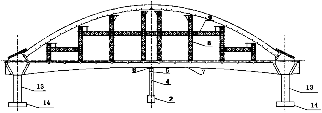 Construction method of parallel operation of steel pipe arch construction, laying and erecting