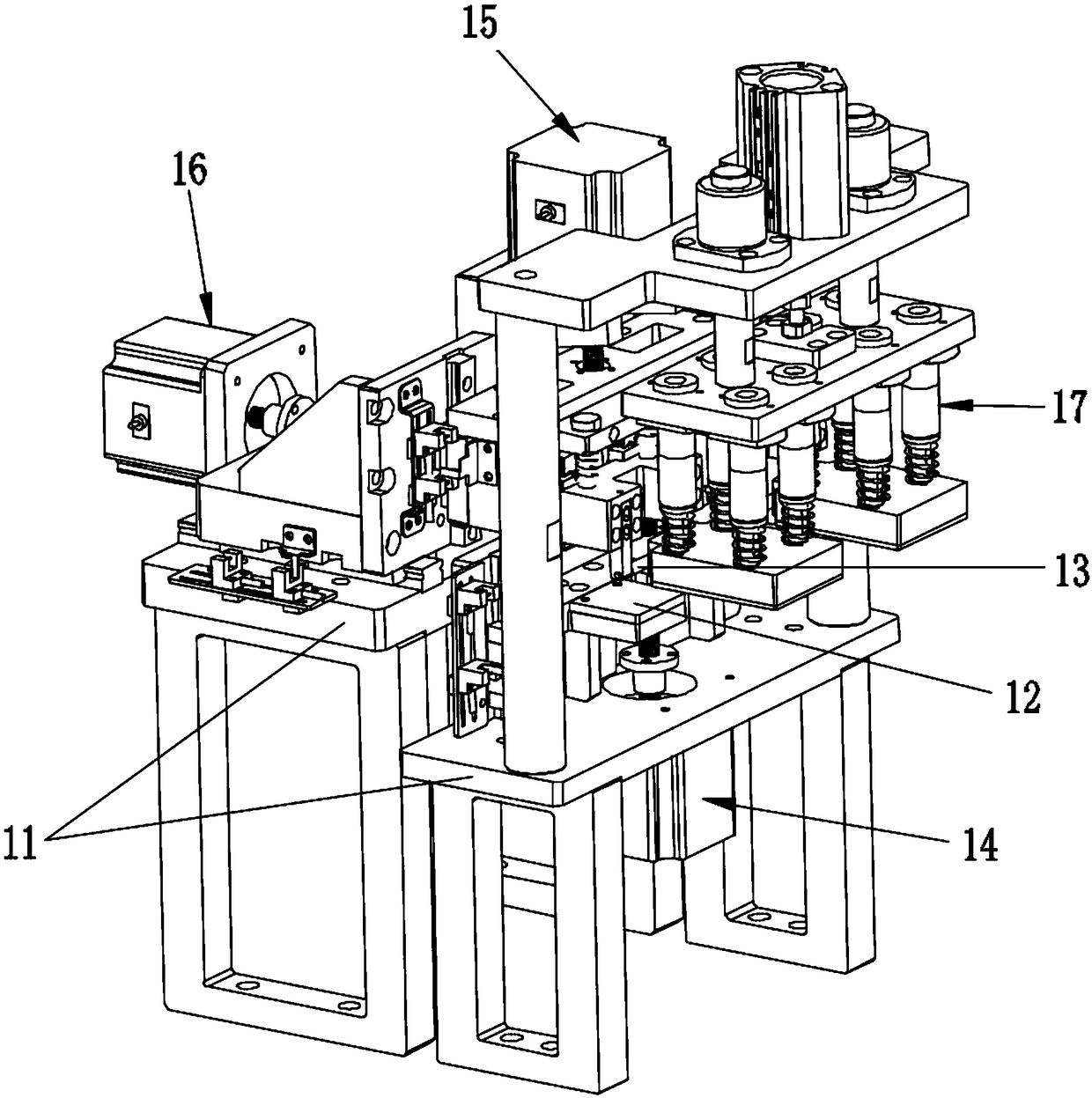 A machining apparatus for an electrode ear of an electric cell