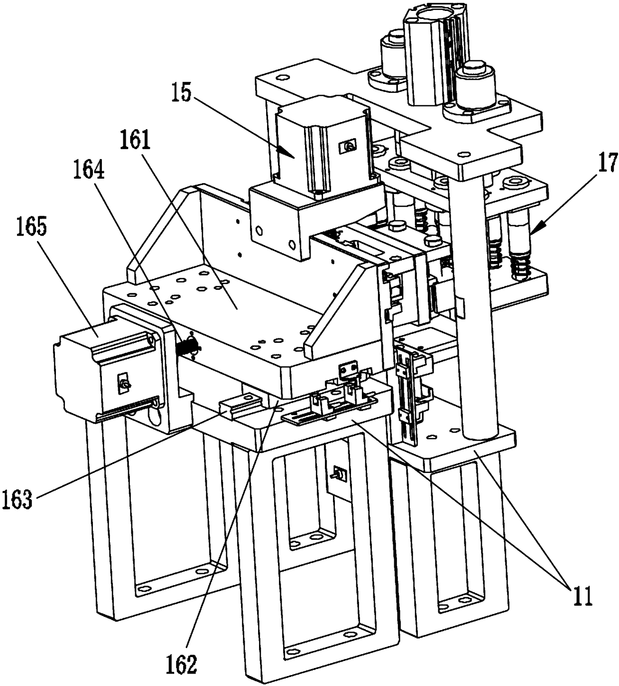 A machining apparatus for an electrode ear of an electric cell