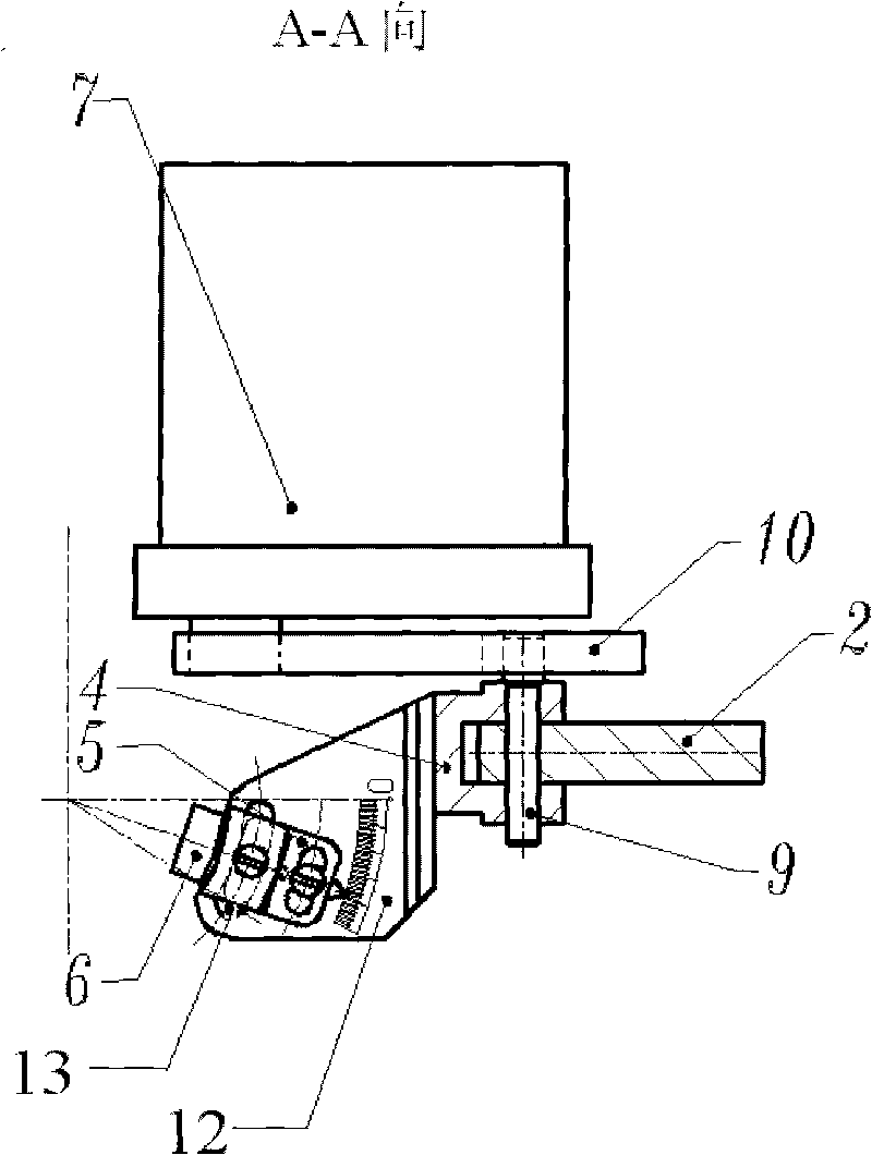 Probe swinging mechanism for performing ultrasonic detection on omega welding line of control bar driving mechanism