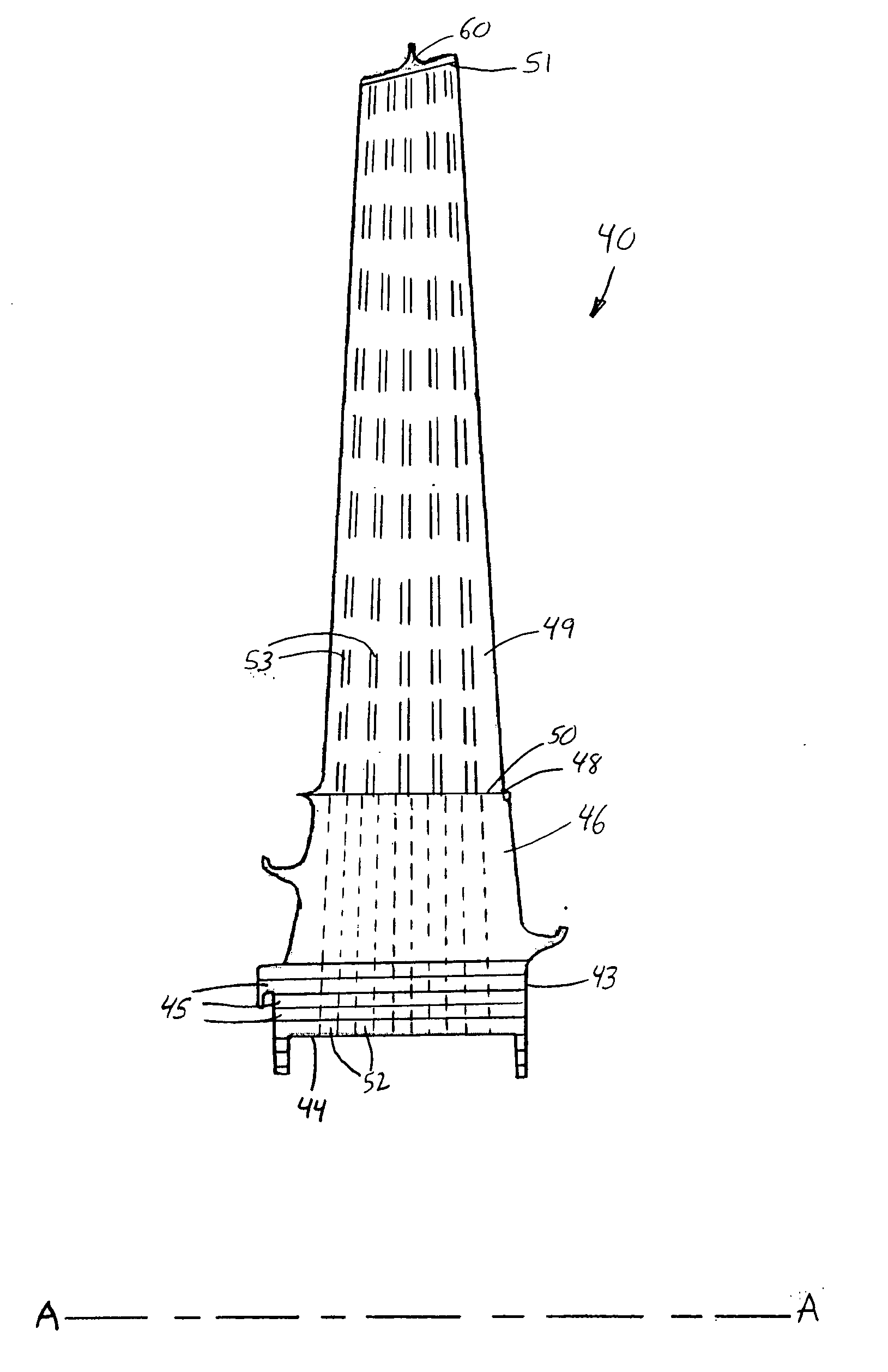 Turbine blade attachment lightening holes