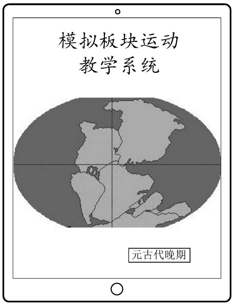 Mathematical model-based teaching method and device for earth plate movement