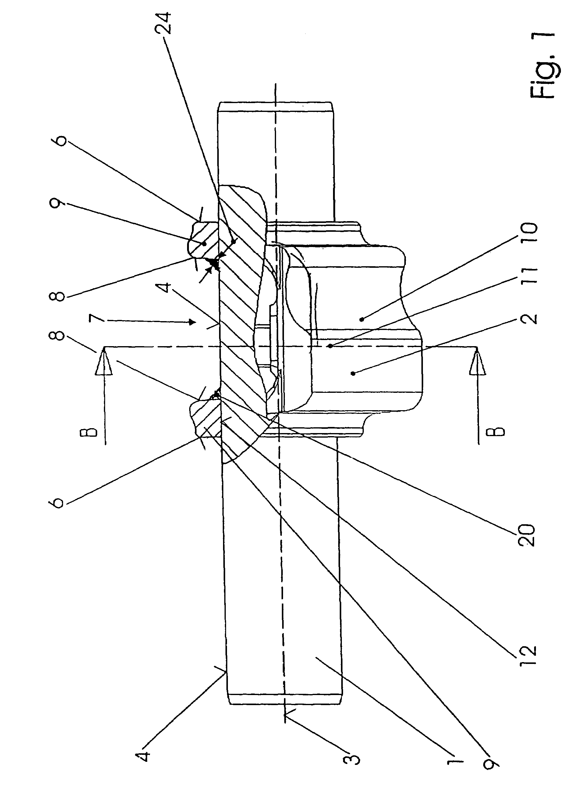 Shaft comprising a part connected thereto by welding