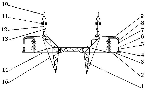 Lightning protection device for high-voltage power transmission line tower