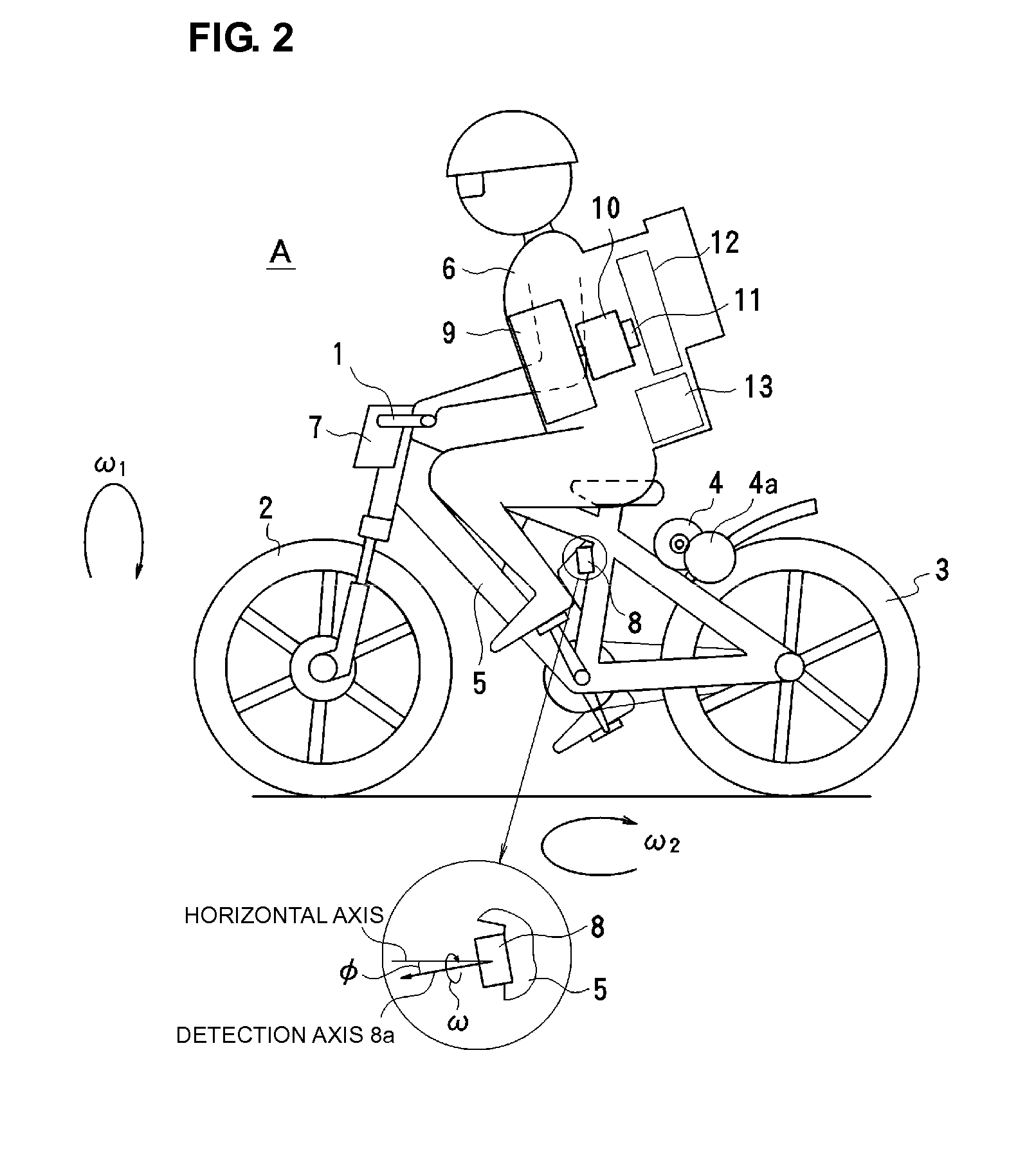 Overturn prevention control device for two-wheel vehicle