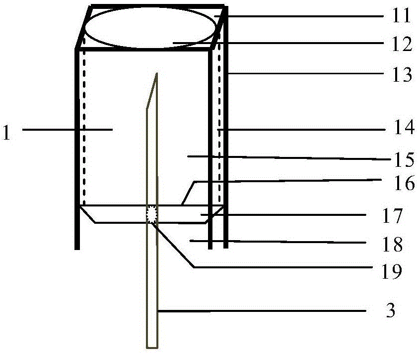 Hardwood branch inverted cuttage method, cuttage device and seedling growing container