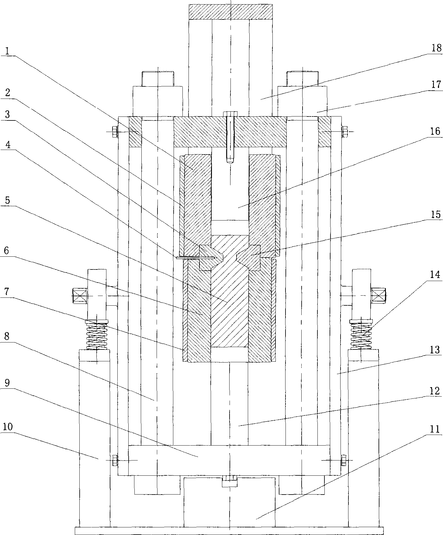 Technique and apparatus for preparing particle reinforced aluminum-based composite material by reciprocating type extrusion