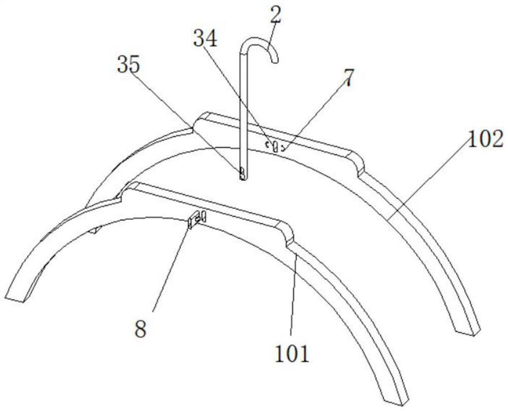 Tiled airing wooden clothes hanger for upper clothes in summer