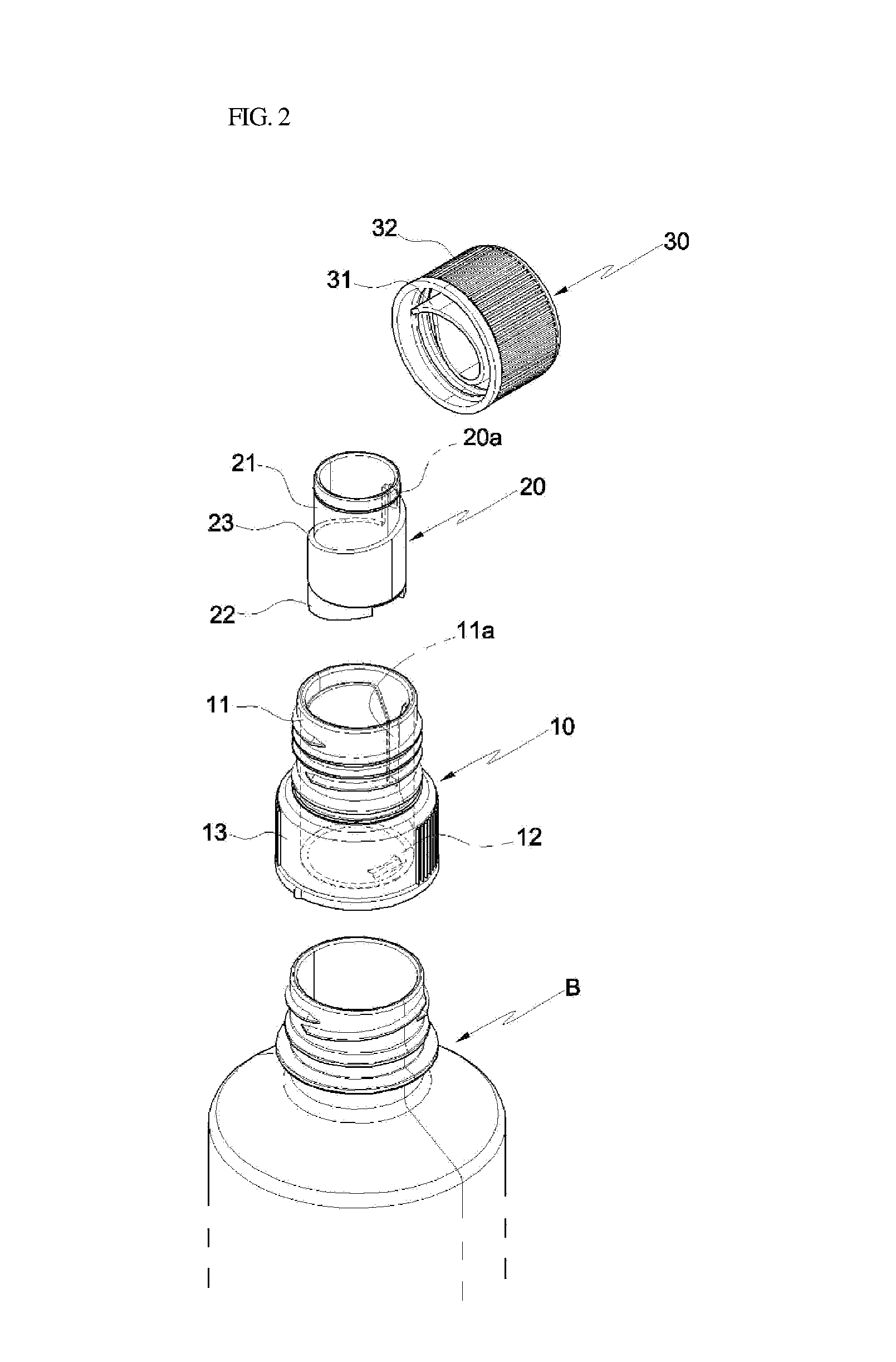 Capsule cap for beverage container