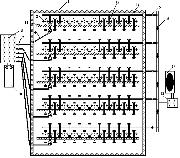 In-situ pumping and injecting restoration device for polluted soil, restoring method and mounting method of restoration device