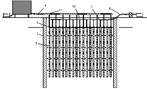 In-situ pumping and injecting restoration device for polluted soil, restoring method and mounting method of restoration device