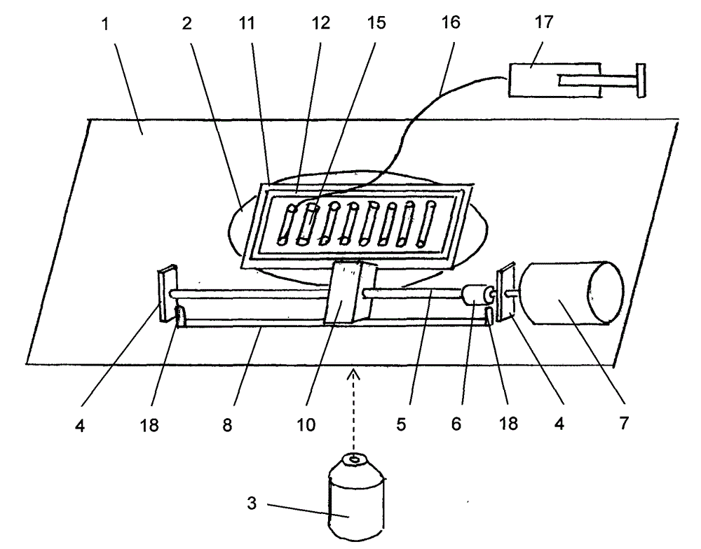 Multi-sample stage with automatic movement for inverted microscope