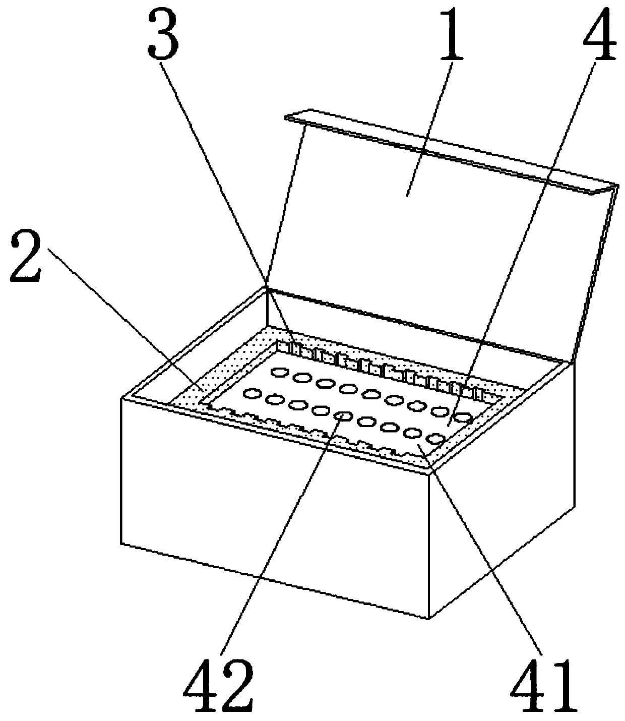 Storage and transportation device for gene detection kit raw material