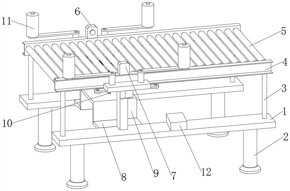 Centering structure for stacking machine