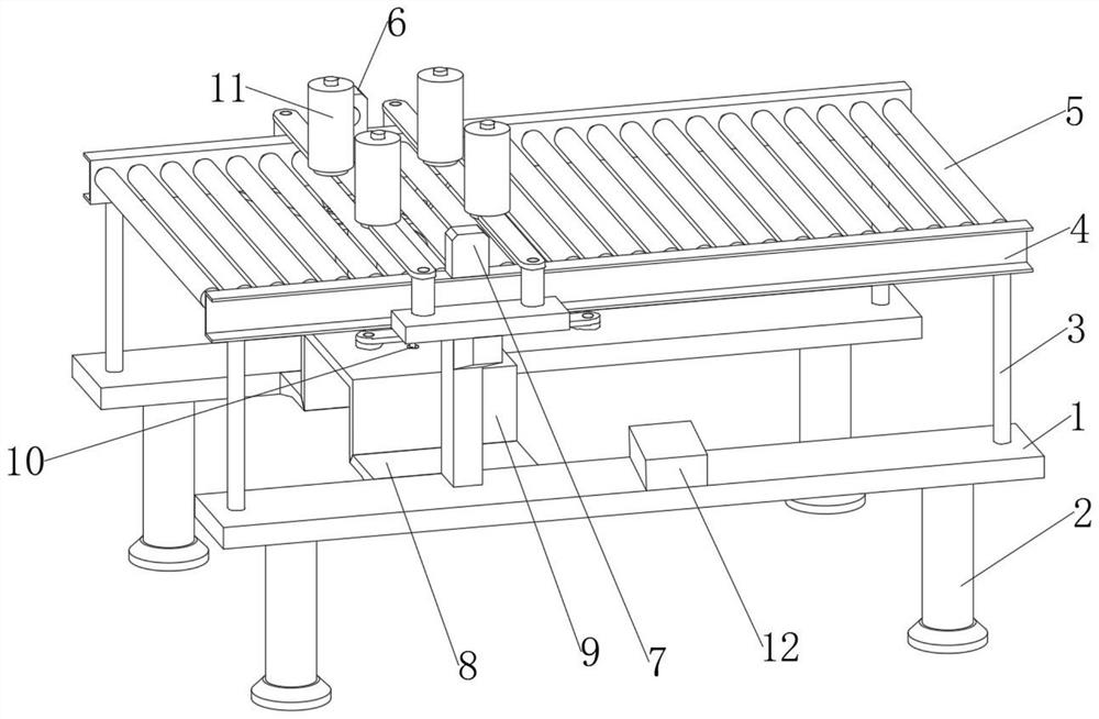 Centering structure for stacking machine