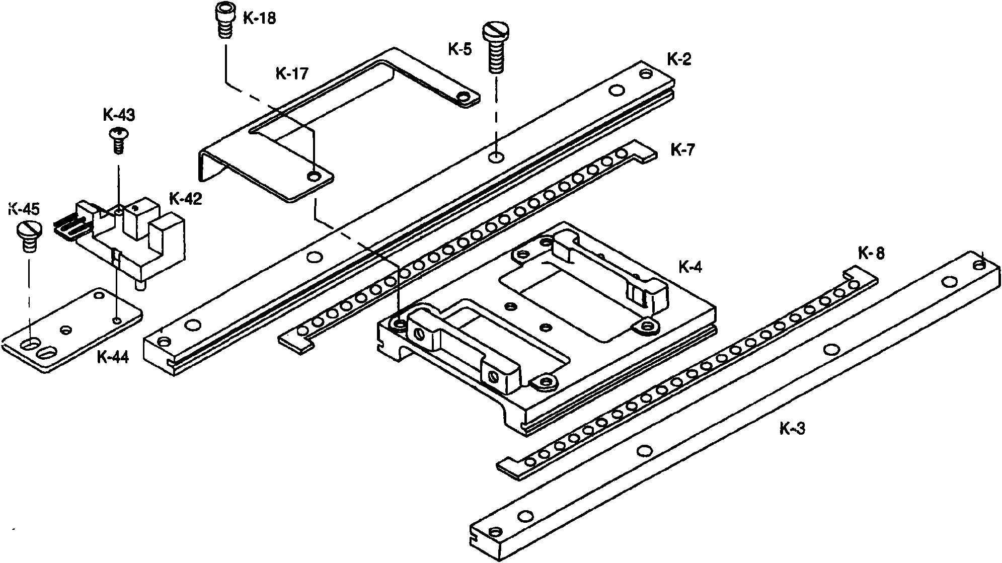 Original point control mechanism for magnetic inductor adopted in pattern stitching machine