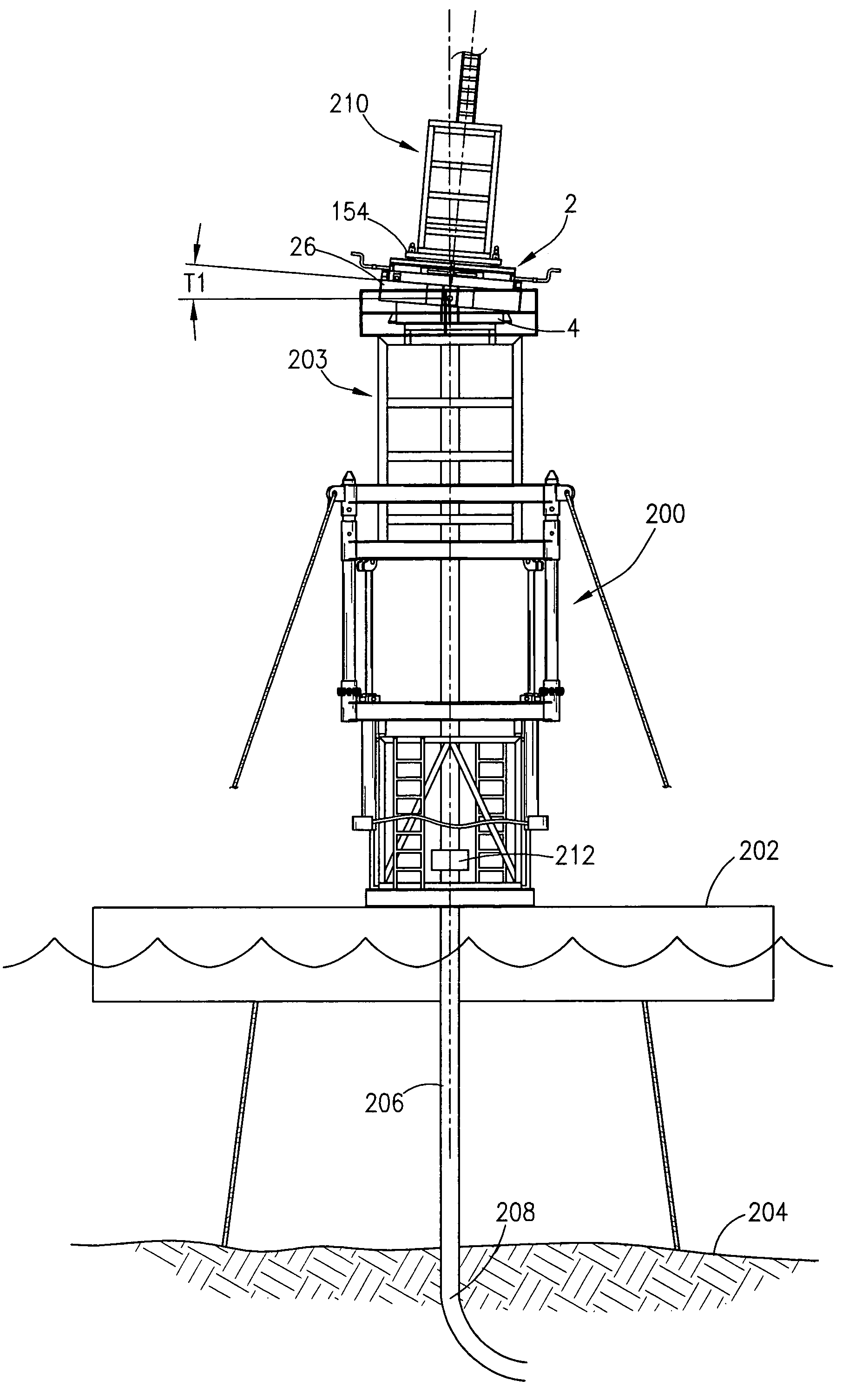 Apparatus and method for supporting structures on offshore platforms