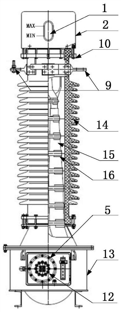 Method for disassembling oil-immersed upright current transformer and checking defects of oil-immersed upright current transformer