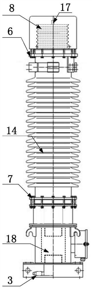 Method for disassembling oil-immersed upright current transformer and checking defects of oil-immersed upright current transformer