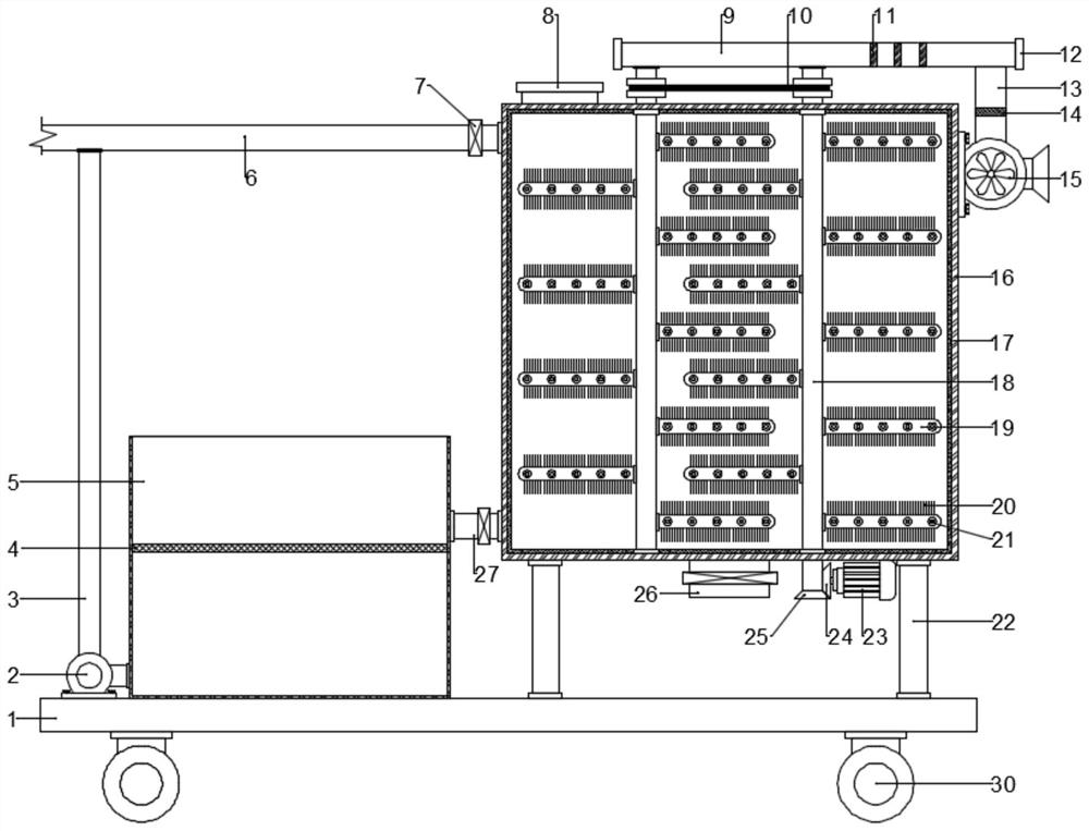 Cleaning device for semiconductor product production and processing