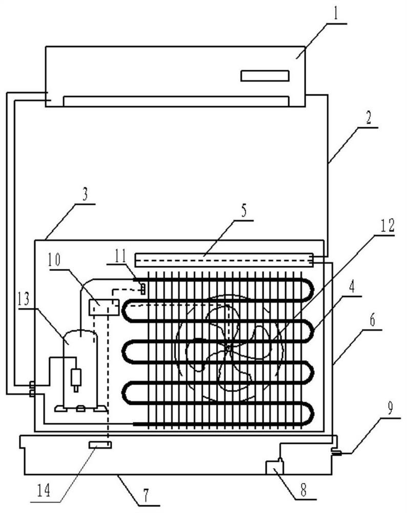 Evaporative cooling assembly and control method and device of evaporative cooling assembly