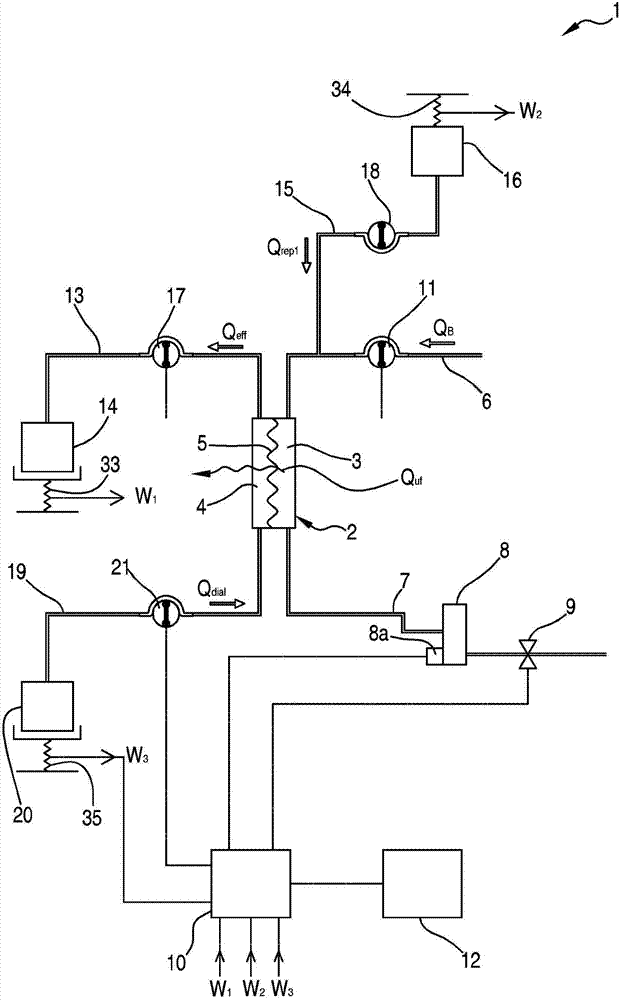 Apparatus for extracorporeal treatment of blood
