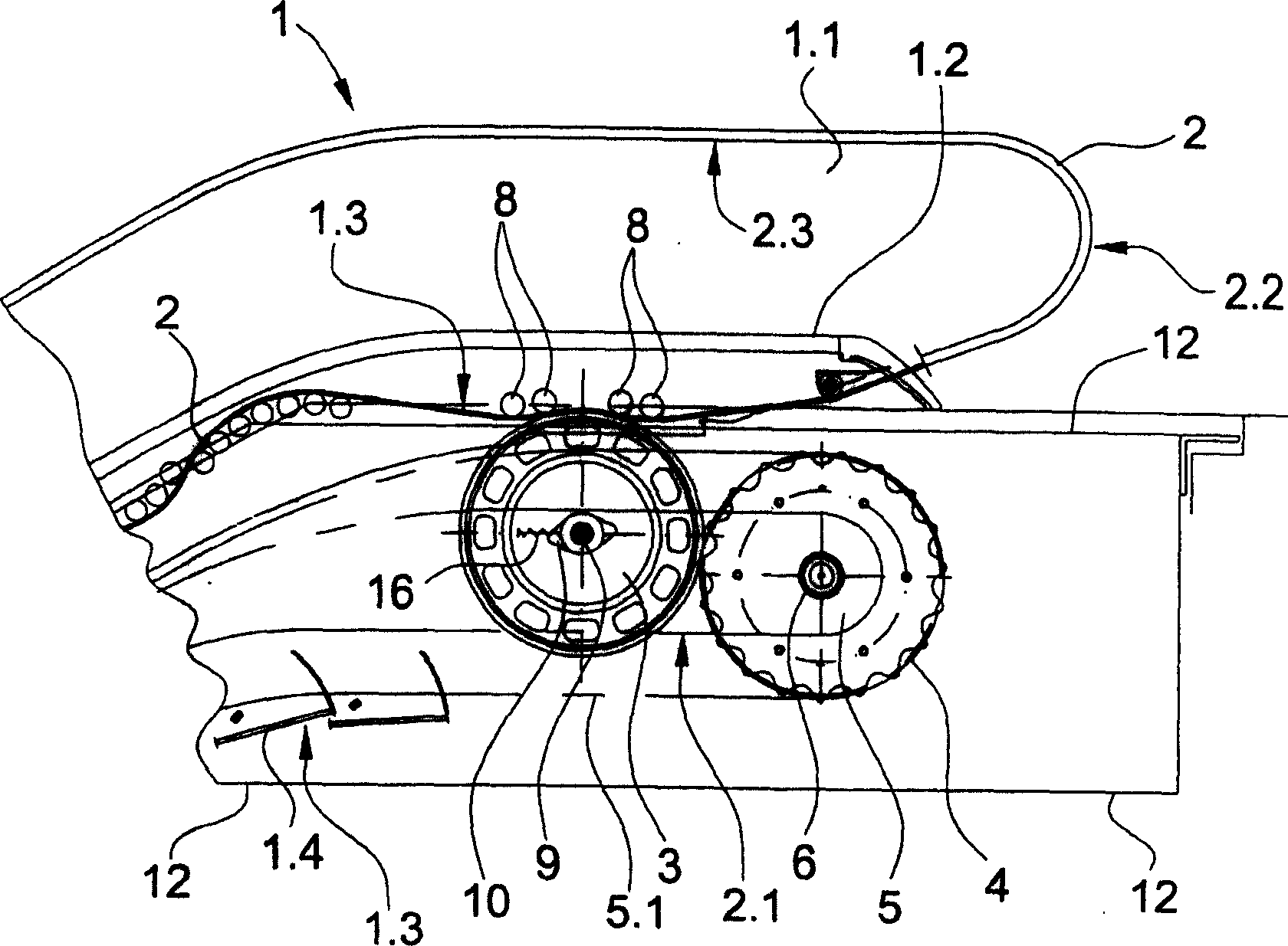 Handrail driving device for escalator or moving walkway
