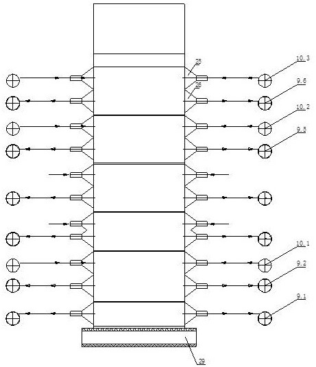 A sintering flue gas circulation online purification synchronous waste heat recovery system based on vertical sintering