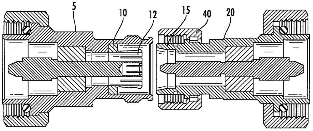 Coax connector interface to prevent mating with incorrect connectors