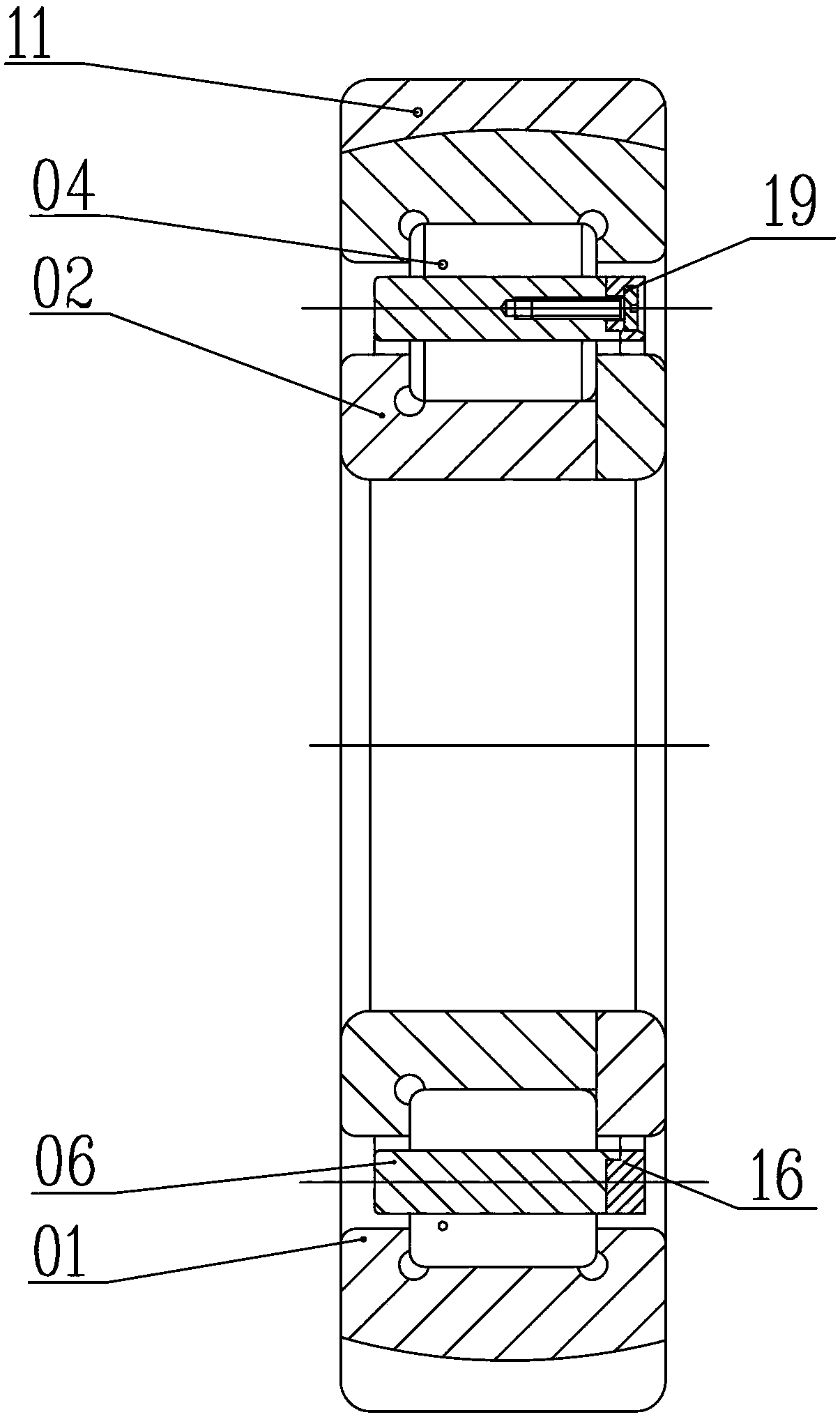 Combined bearing of paper machine