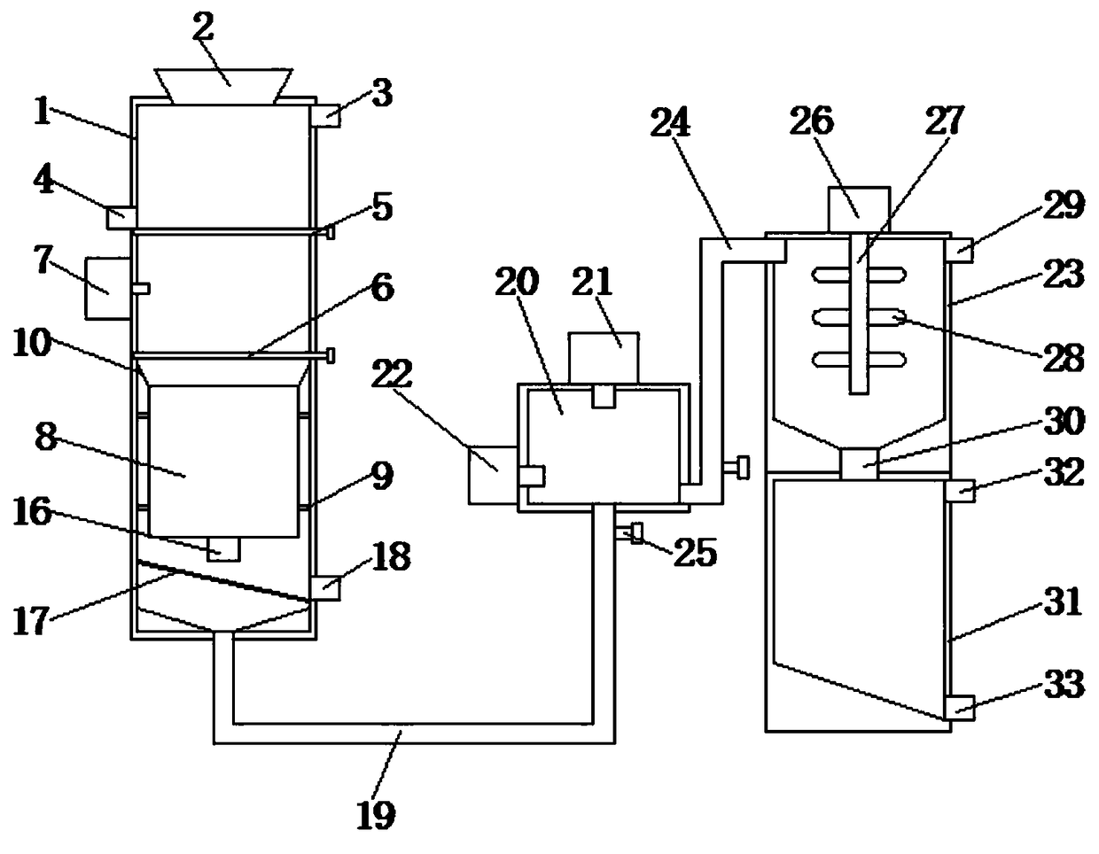 Recycling preparation device for waste rubber