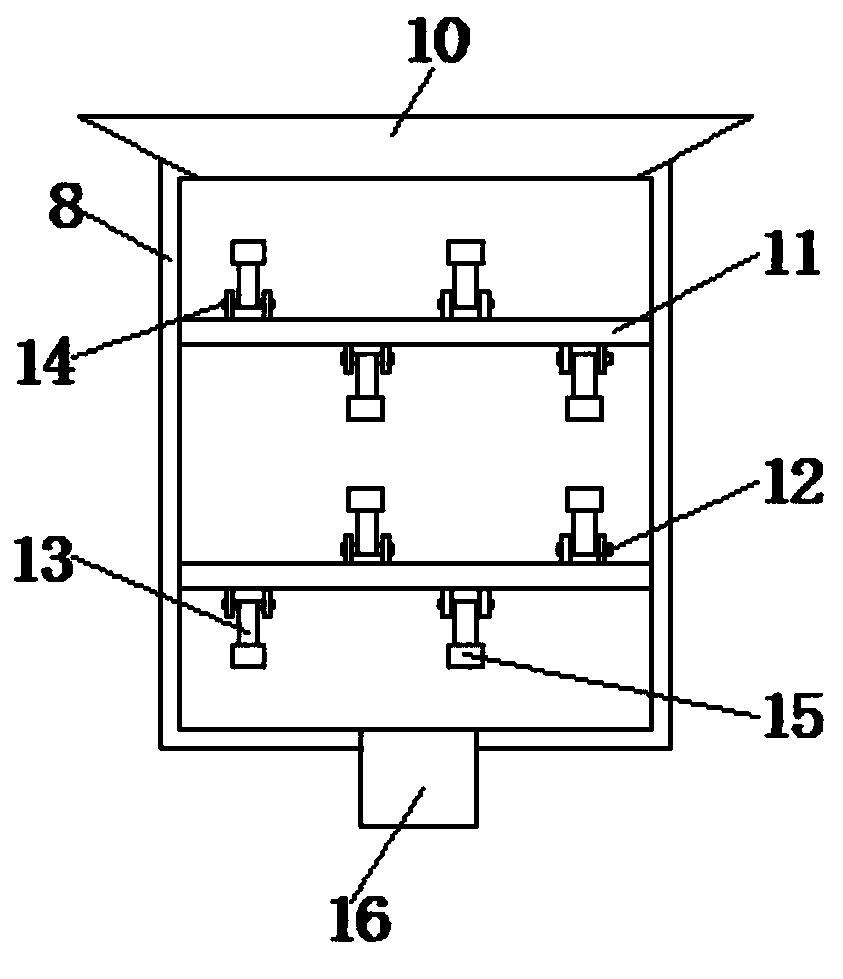 Recycling preparation device for waste rubber