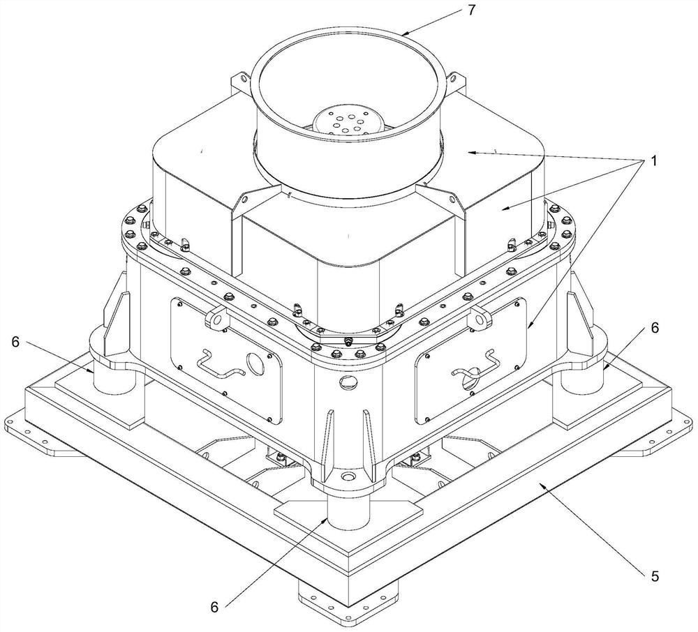 A hydraulic cone crusher