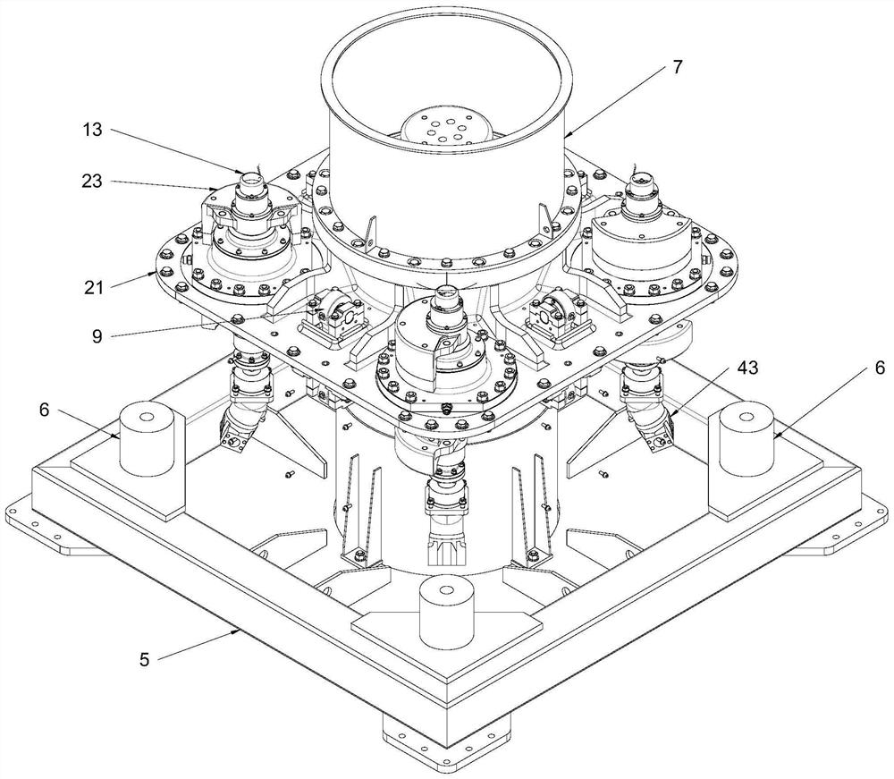 A hydraulic cone crusher