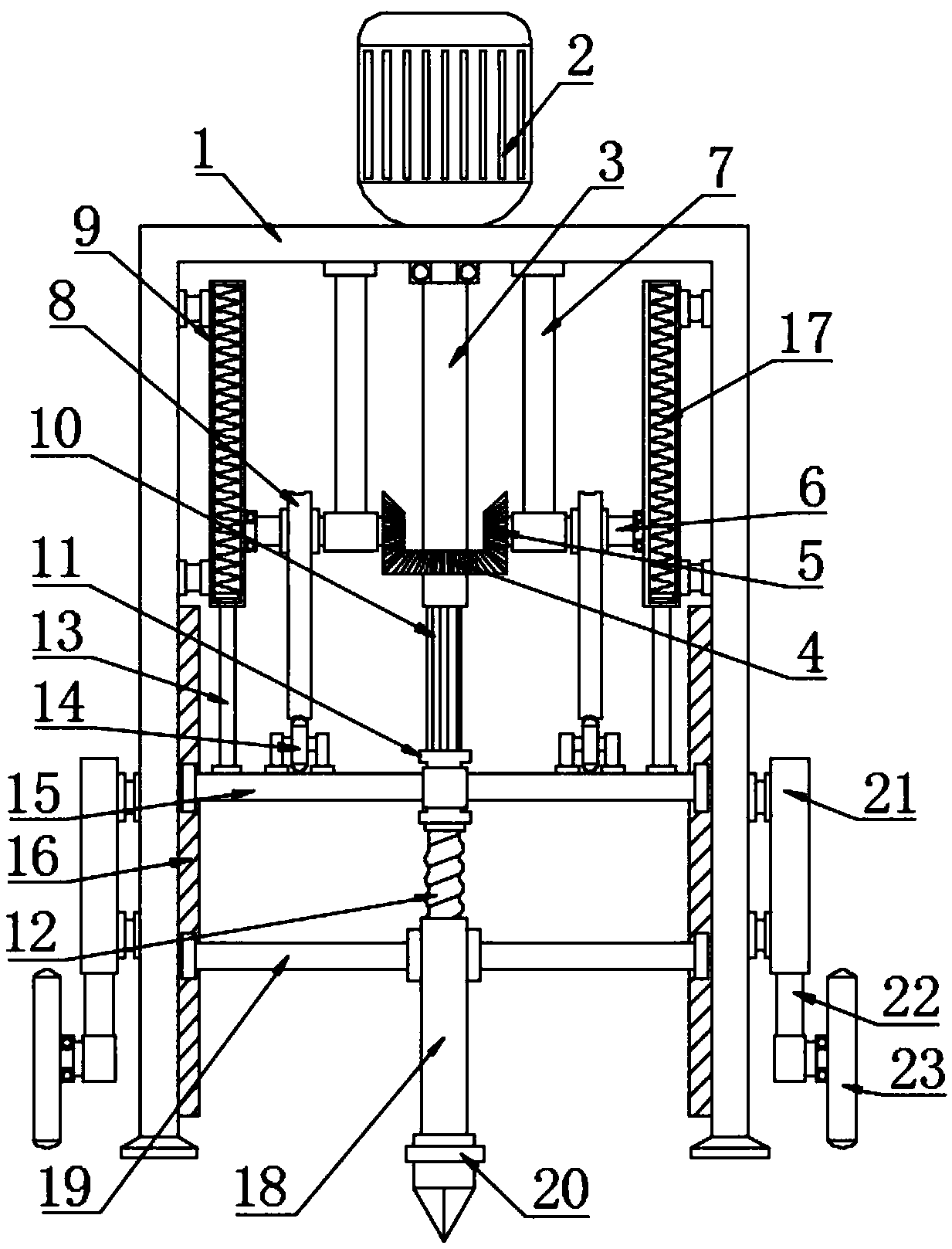 Progressive pile driving device for building construction