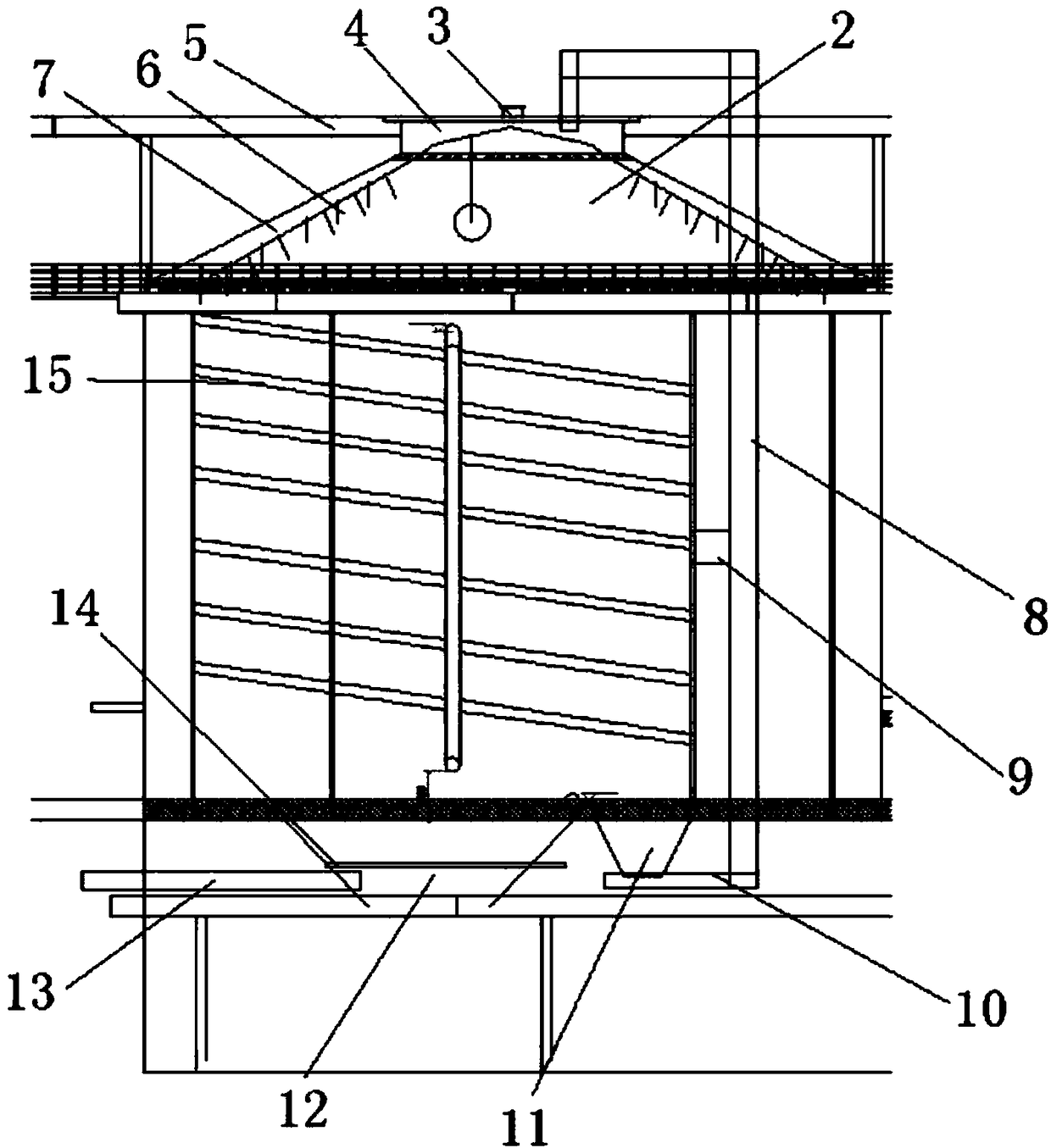 Intelligent squat silo capable of preventing automatic classification and intelligent grain storage method
