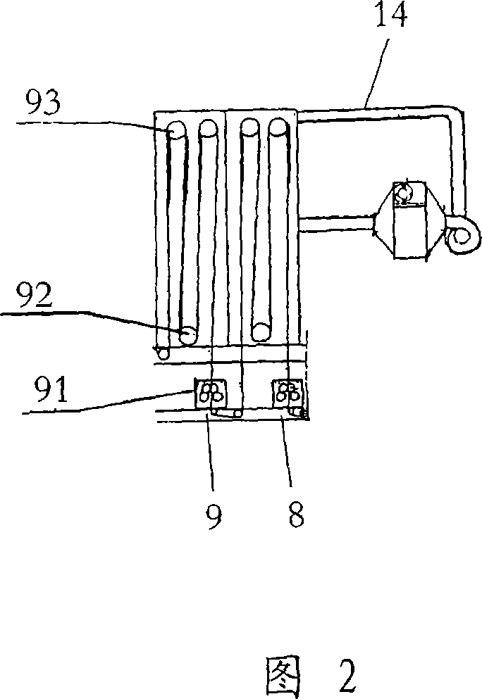 Vertical type reeled paper glazing device and the printing system thereof