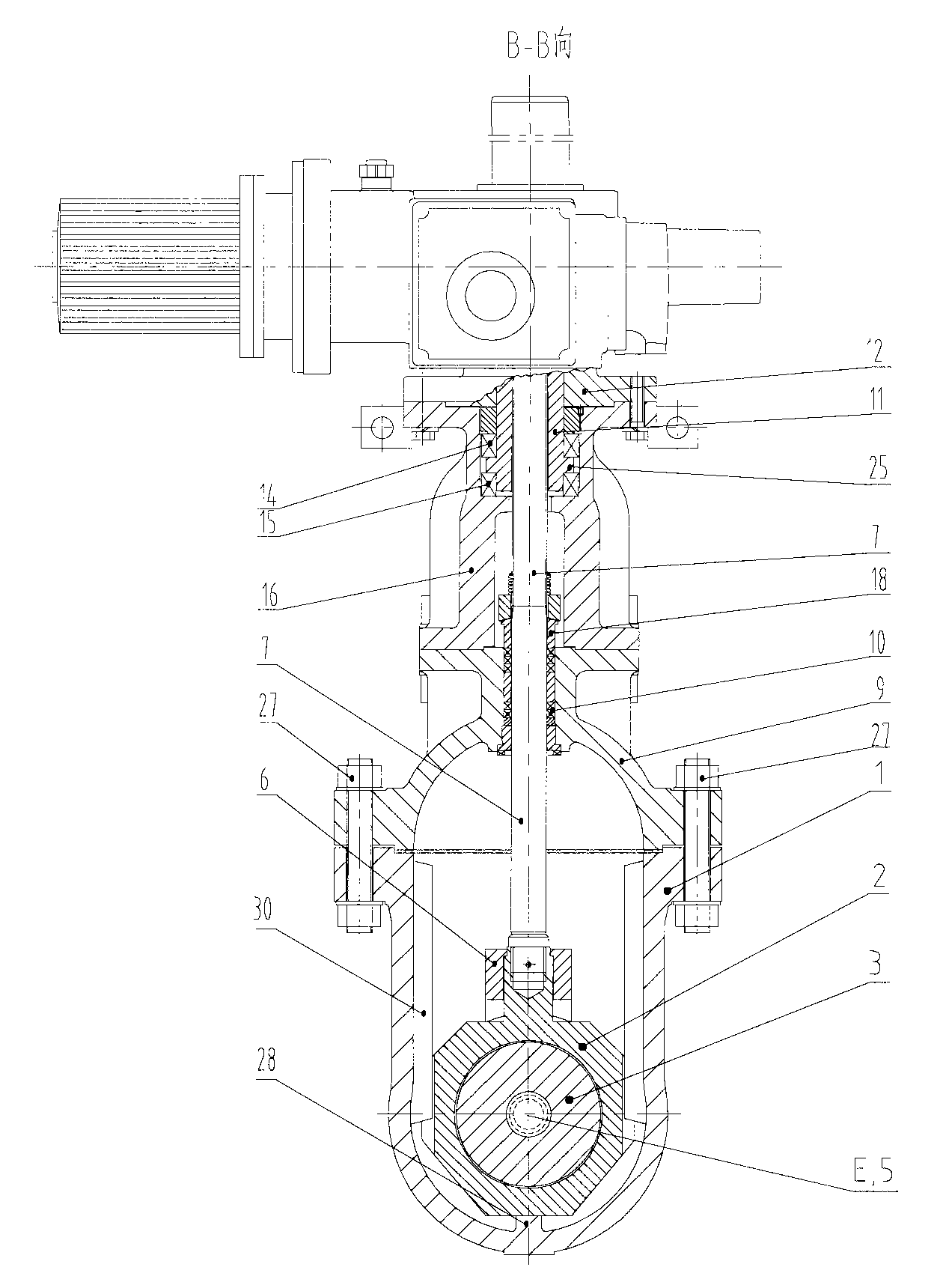 Nuclear second-stage electric V-shaped brake valve