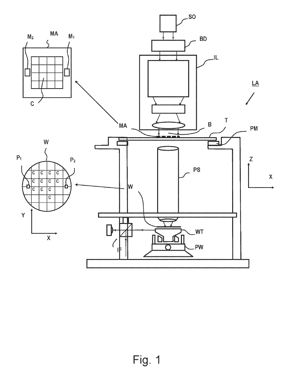 Apparatus for and a Method of Removing Contaminant Particles from a Component of an Apparatus