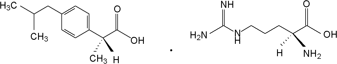 Preparation method of arginine dexibuprofen