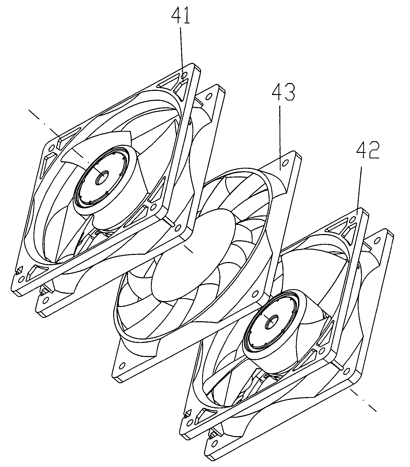 Composite heat-dissipating system and its used fan guard with additional supercharging function