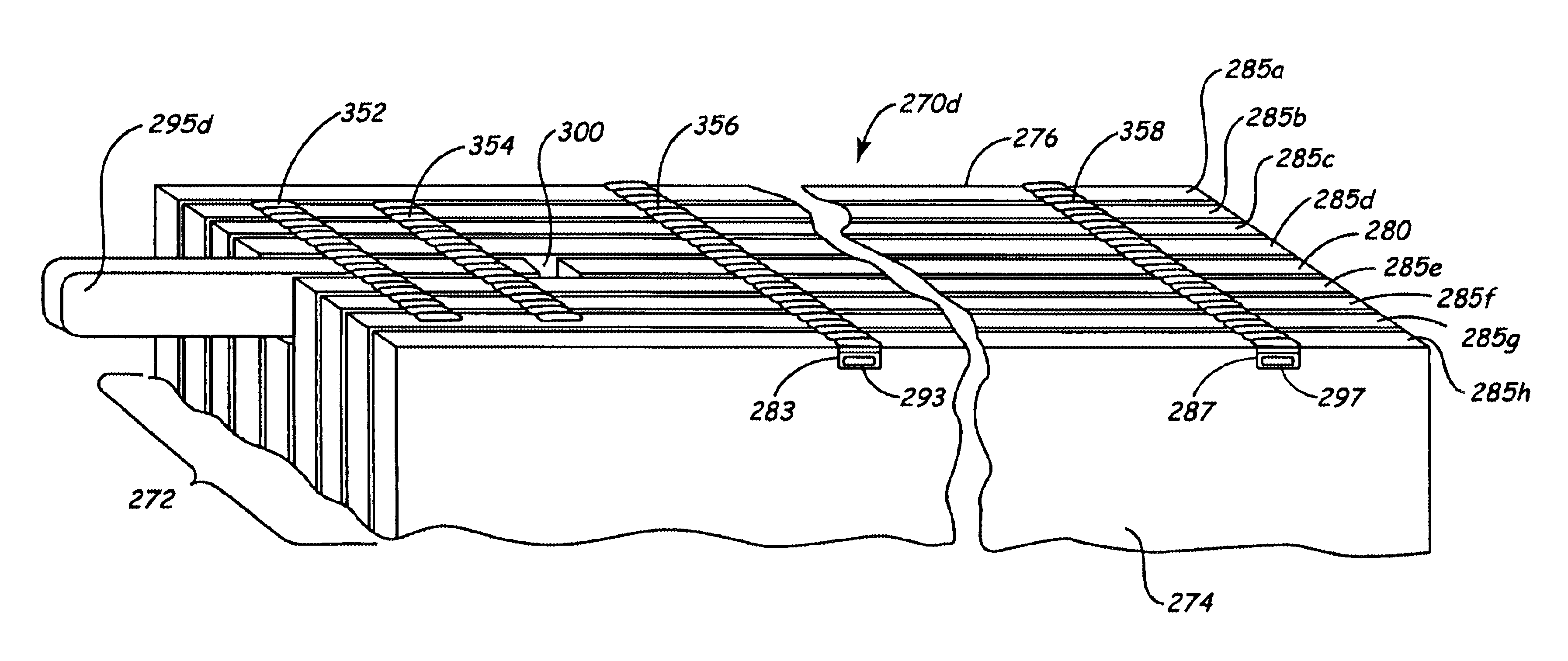 Implantable medical device having flat electrolytic capacitor fabricated with laser welded anode sheets