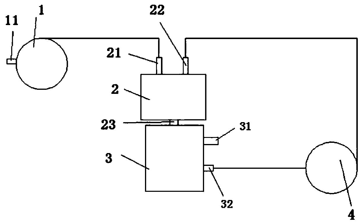 Treatment method and device for efficiently absorbing formaldehyde