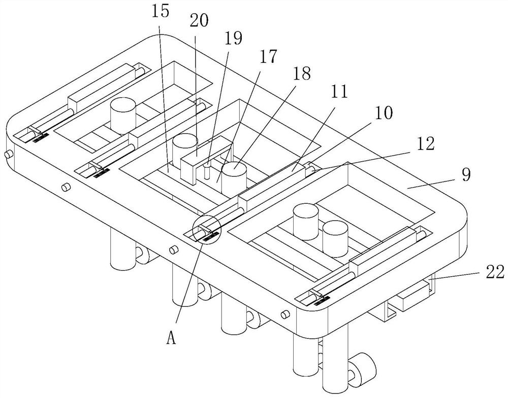 Automatic strip inlaying and pasting device for various metal strips for floor and vehicle interior decoration