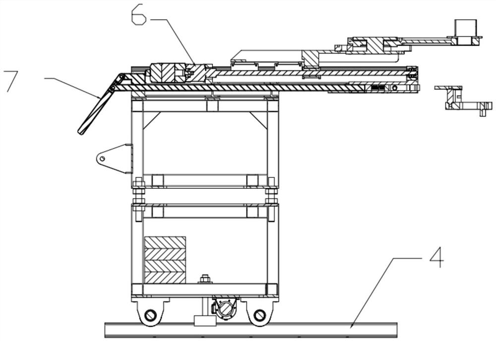 Multifunctional auxiliary trolley of hub spinning machine