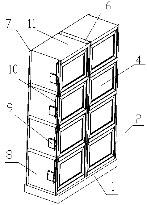 Intelligent storing shelf provided with hidden type emergency locks