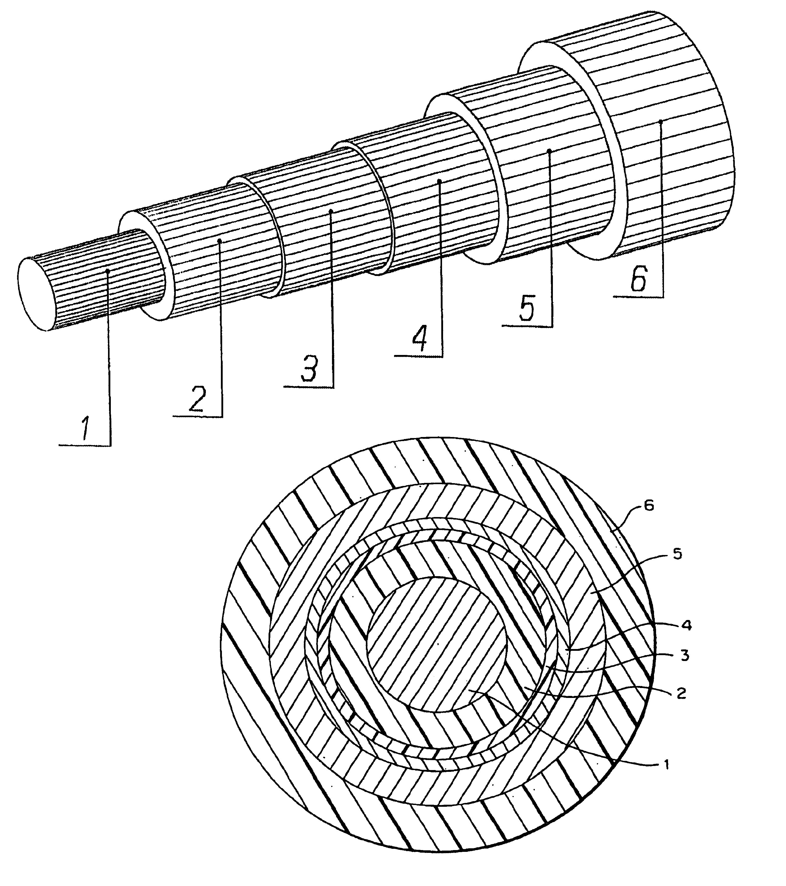 Thin coaxial cable and method for its manufacture