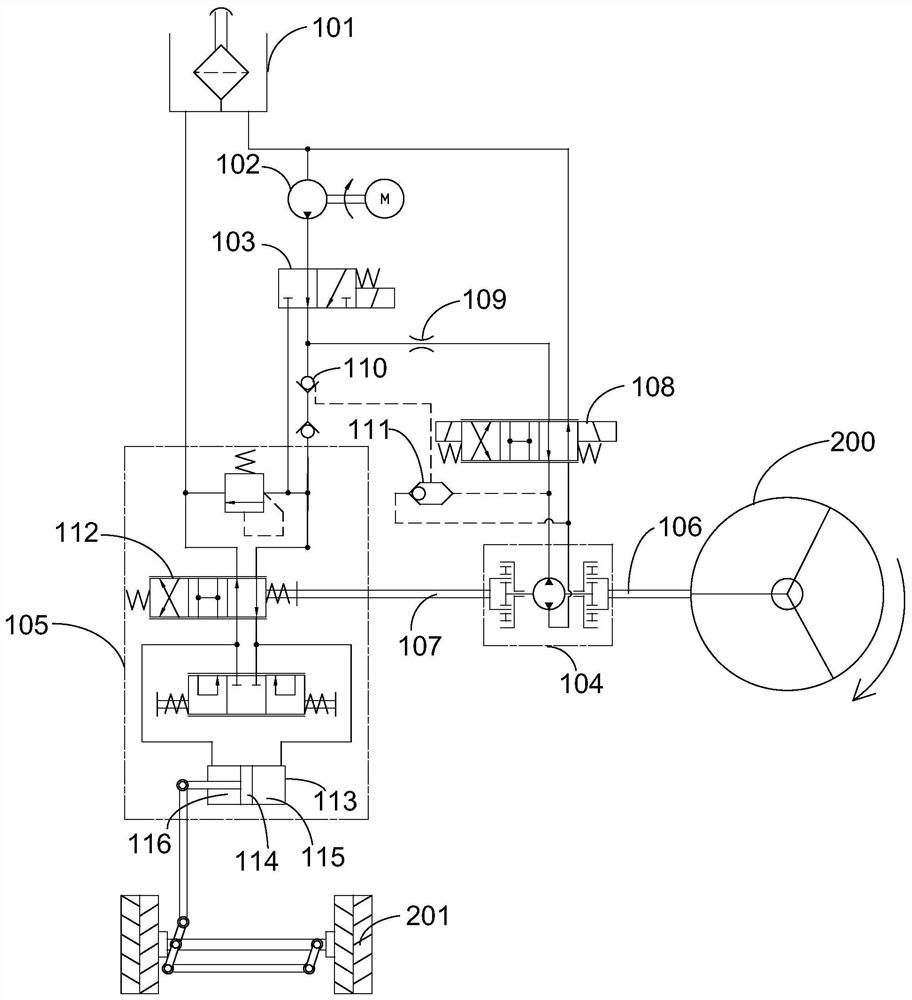 Hydraulic power-assisted steering system and vehicle