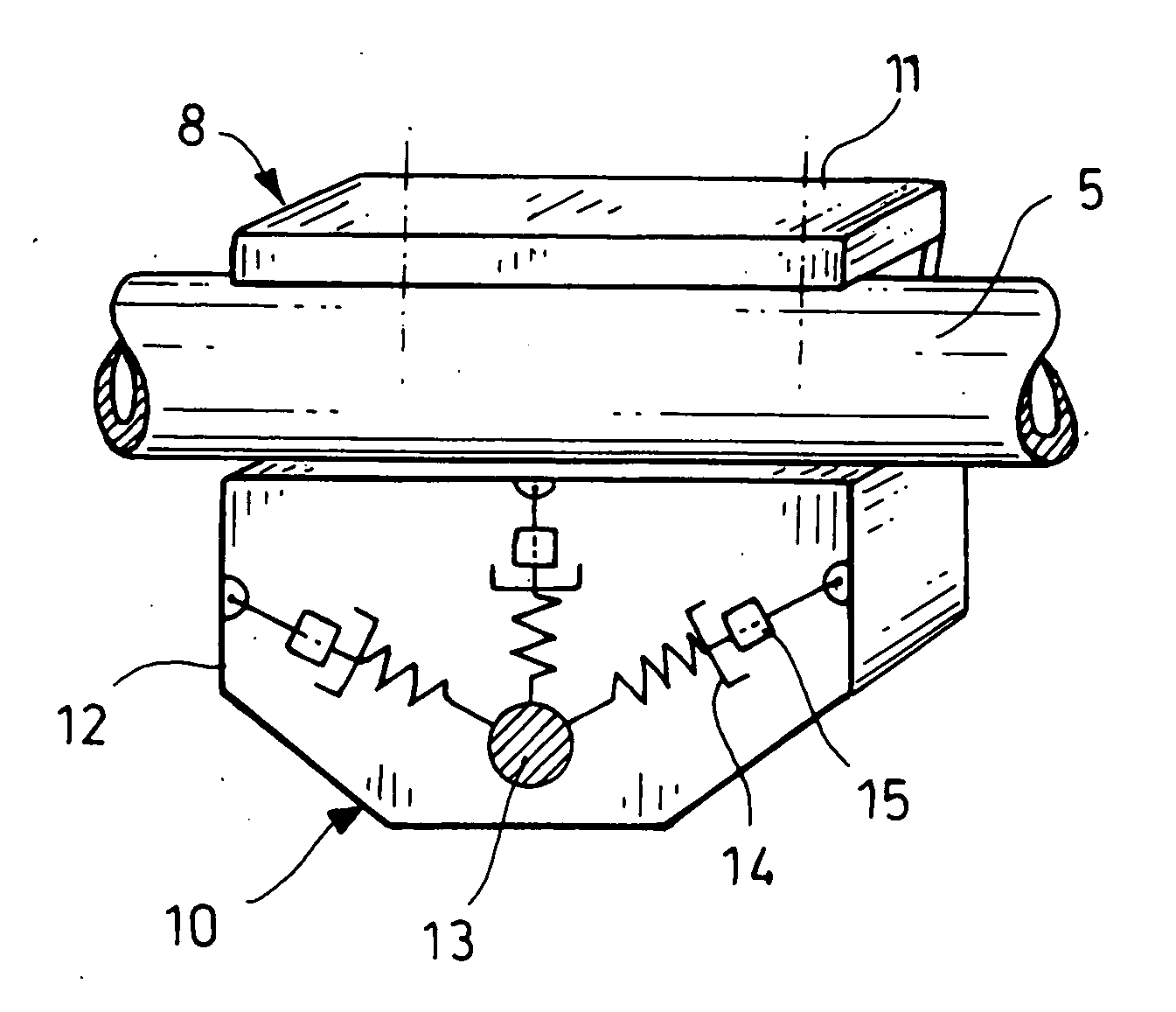 Dashboard support with vibration-damping feature