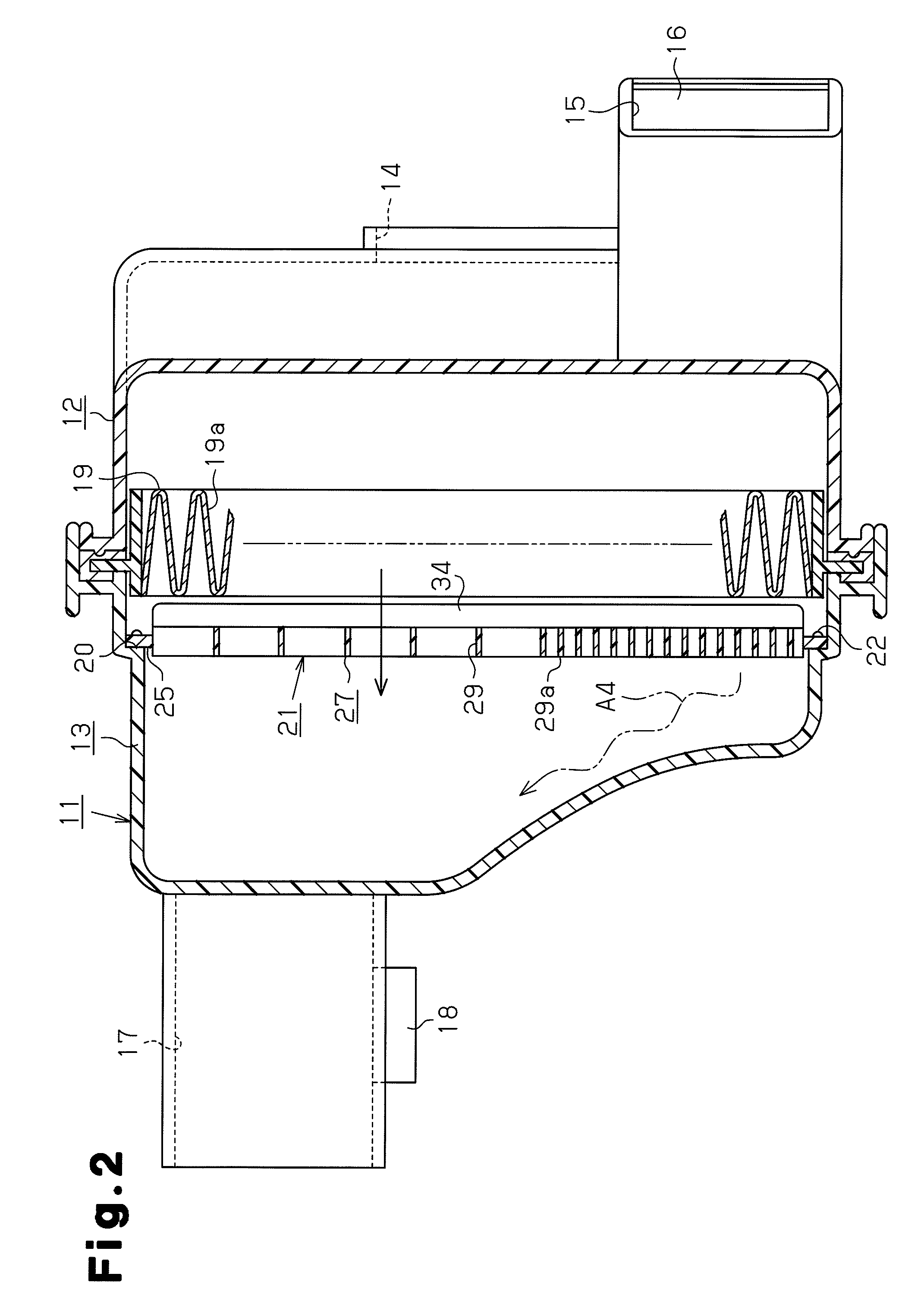 Fuel adsorption filter and air cleaner